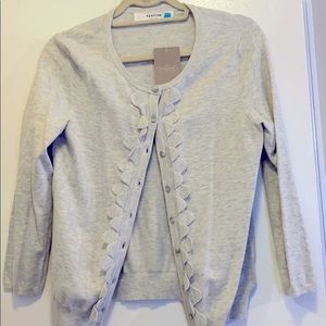 Anthropologie gray cardigan